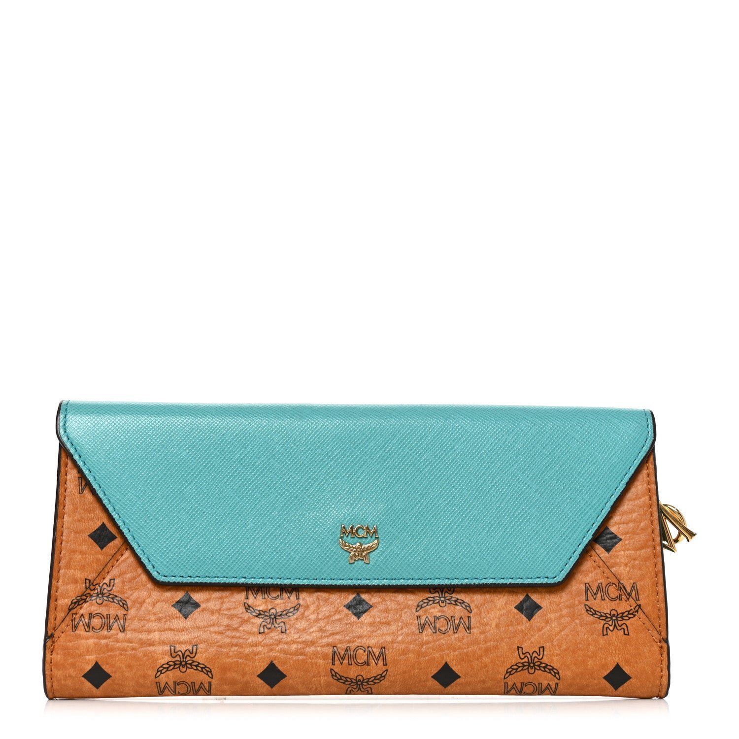 MCM MCM Visetos Love Letter Long Flap Wallet Oasis Green