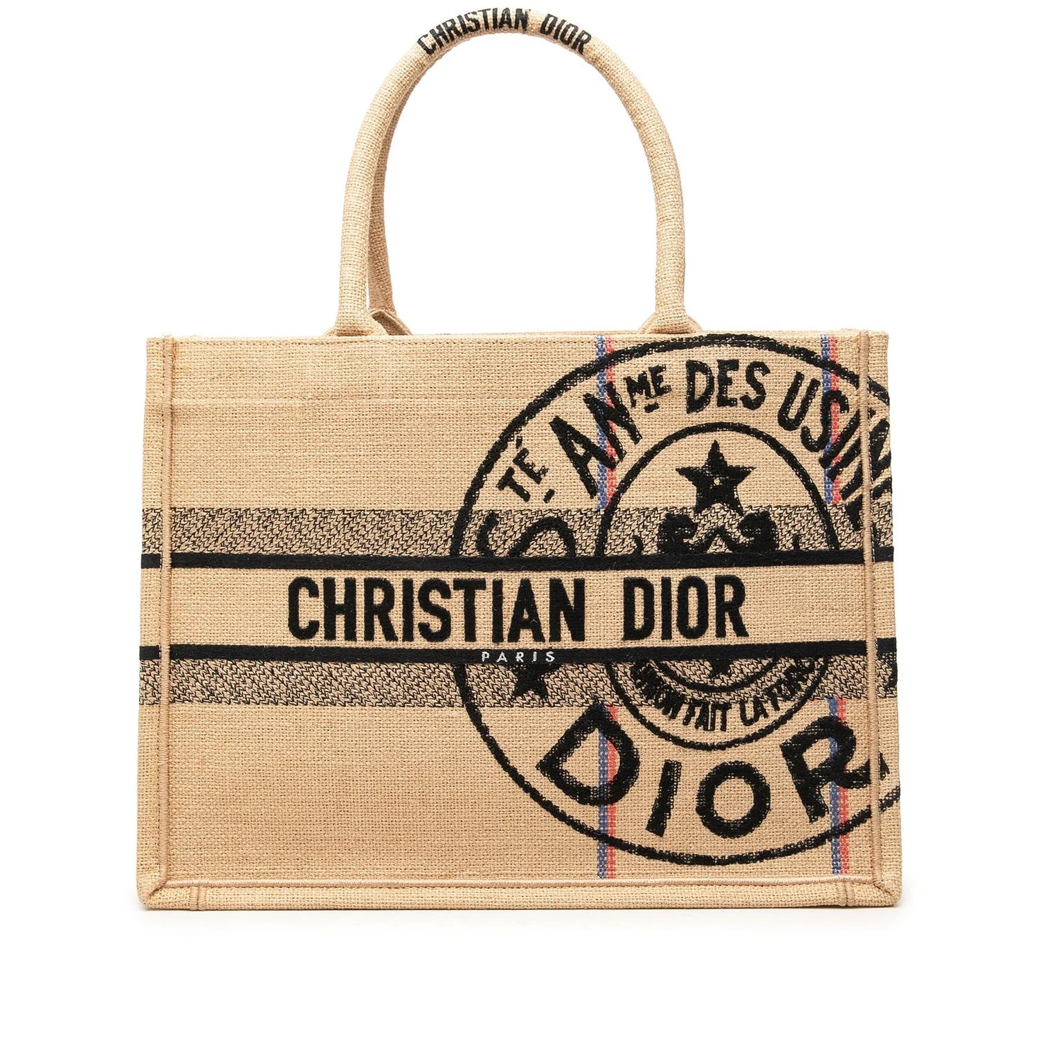 Resin Medium Jute Embroidered Book Tote