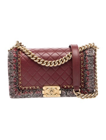 Medium Braided Tweed Jacket Boy Bag