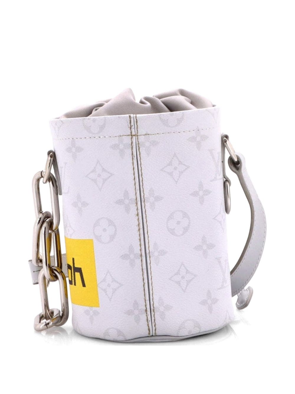 Chalk Nano Bag Limited Edition Logo Story Monogram Canvas bucket bag
