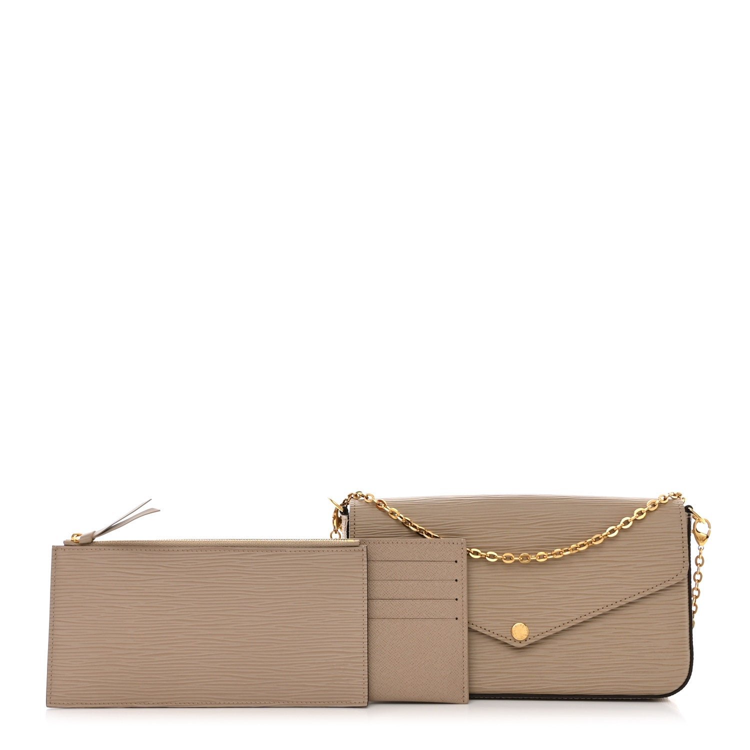 Louis Vuitton Epi Felicie Pochette Chain Wallet Galet