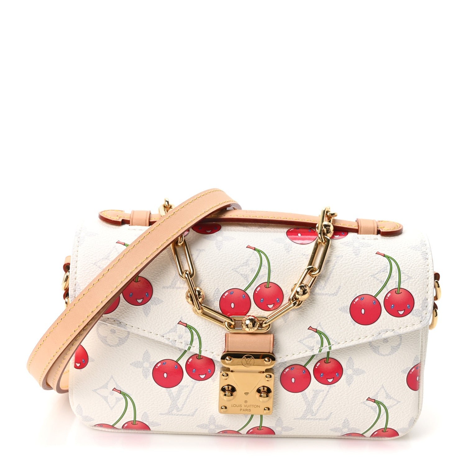 Louis Vuitton LV X TM Monogram Cerises Pochette Metis East West White