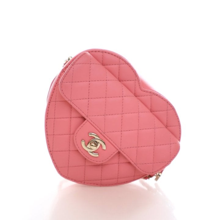 Chanel Large Lambskin CC Inlove Heart Bag