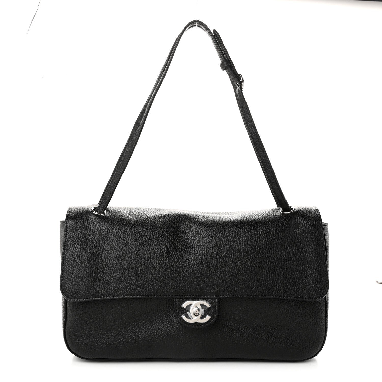 Chanel Grained Calfskin Small Souplissimo Maxi Flap Black