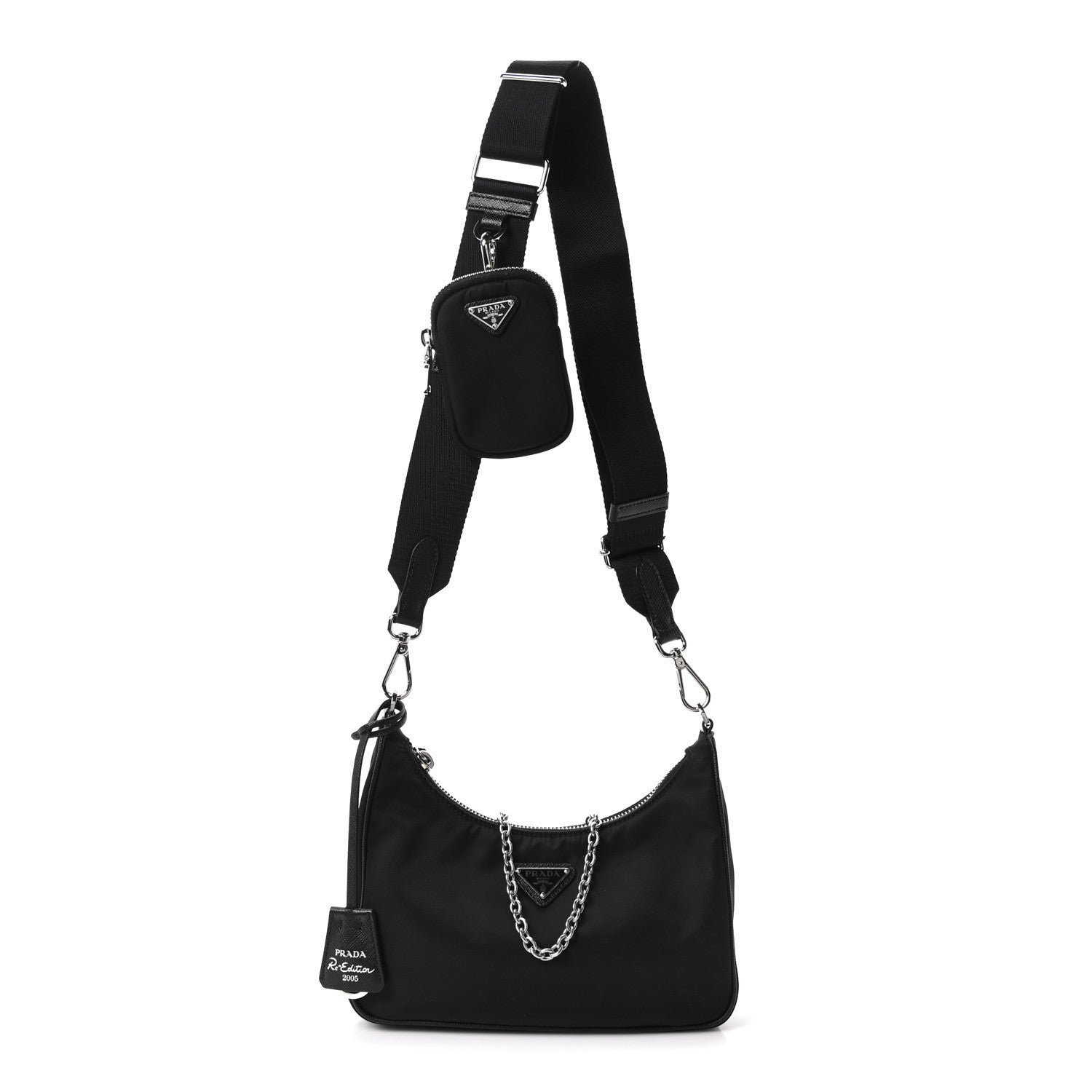 Prada Nylon Re-Edition 2005 Shoulder Bag Black