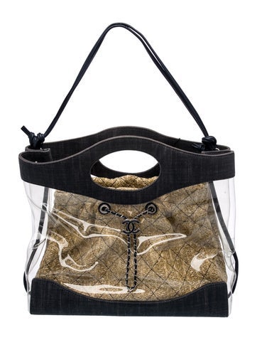 Denim & PVC 31 Shopping Bag