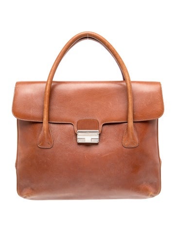 Leather Top Handle Bag