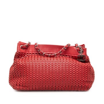 Calf Leather Woven Caviar CC Charm Tote