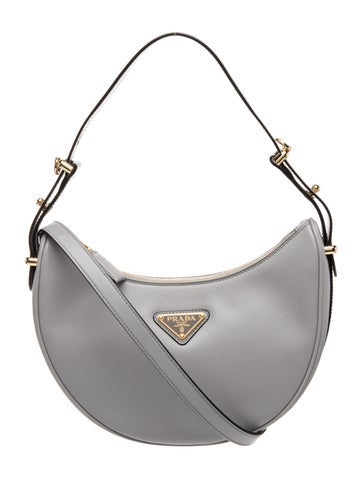 Prada Enameled Metal Triangle Arque Small