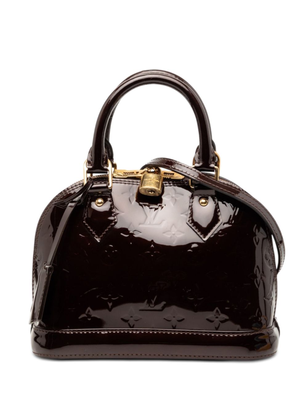 2014 Monogram Vernis Alma BB satchel