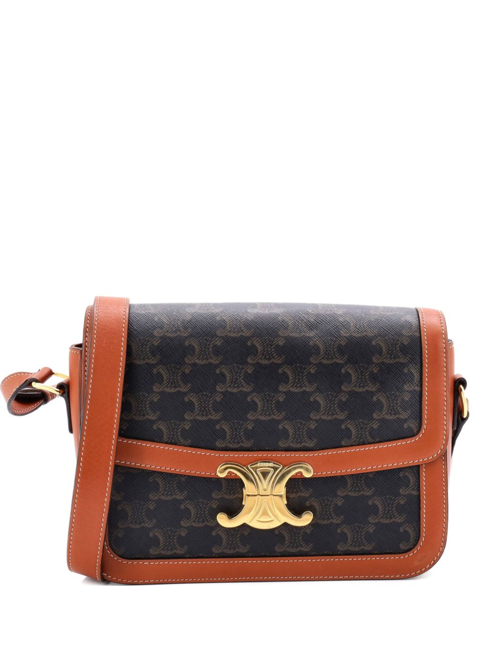 Celine Triomphe Triomphe Coated Canvas Medium shoulder bag