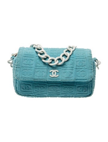 Terry Cloth Sport Ligne Flap Bag