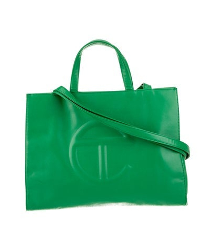 Telfar Vegan Leather Greenscreen Shopping Bag Medium