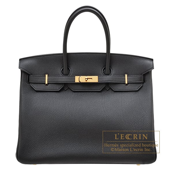Hermes Hermes Birkin bag 35 Black Togo leather Gold hardware