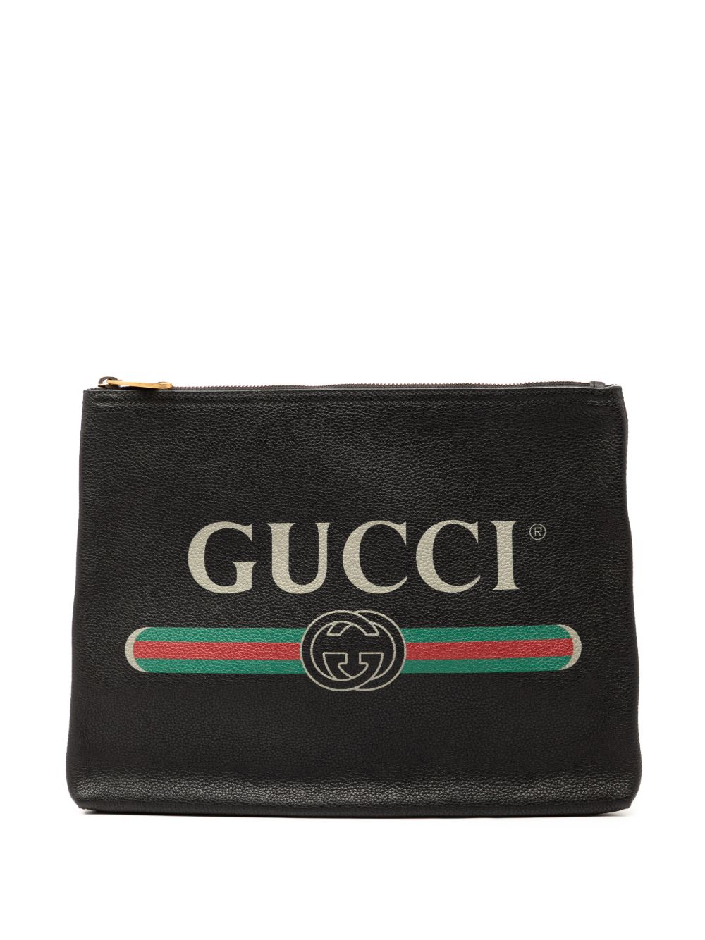 2016-2025 Medium Leather Logo Portfolio clutch bag