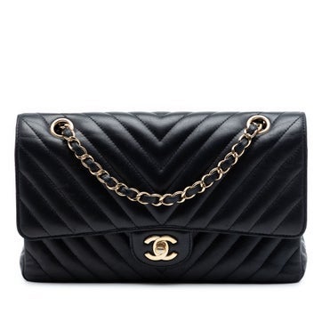 Lambskin Medium Classic Chevron Lambskin Double Flap