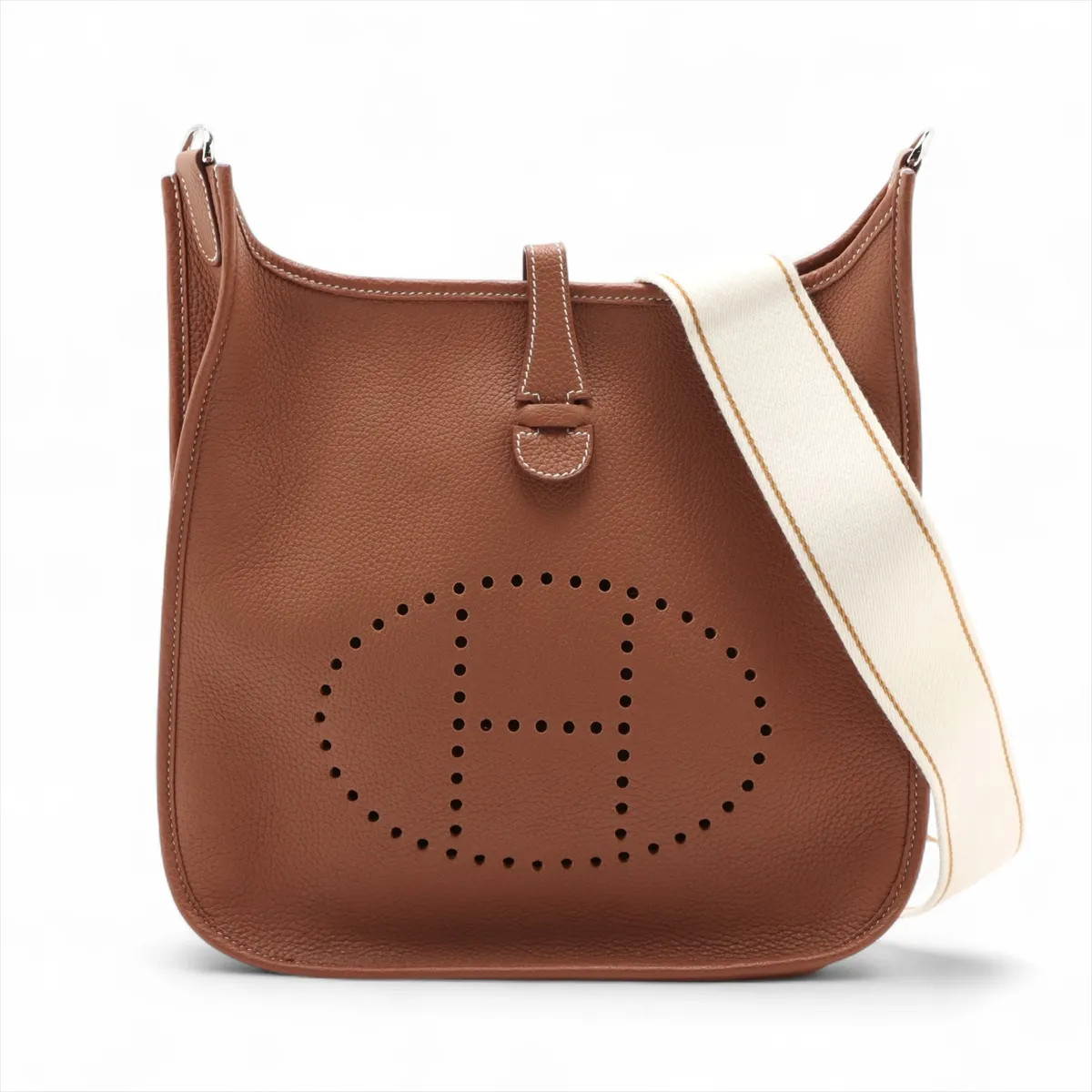Hermès evelyn 3 29 PM Taurillon Clemence Gold Silver Metal Fittings