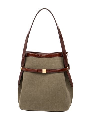 Canvas Toteme Belted Bucket Bag Medium