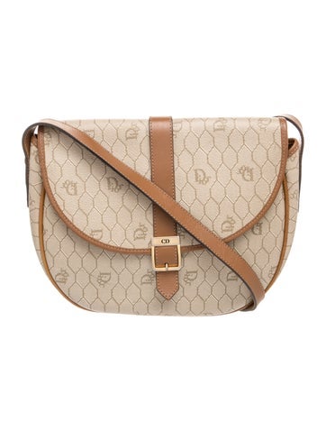 Vintage honeycomb canvas crossbody bag Vintage