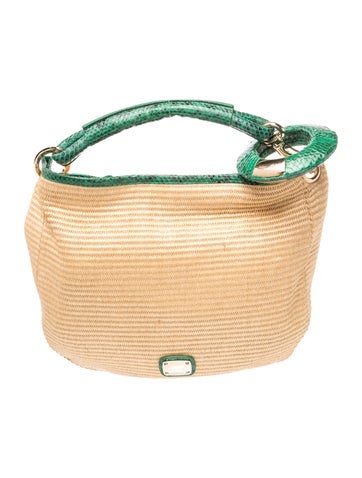 Raffia Top Handle Bag