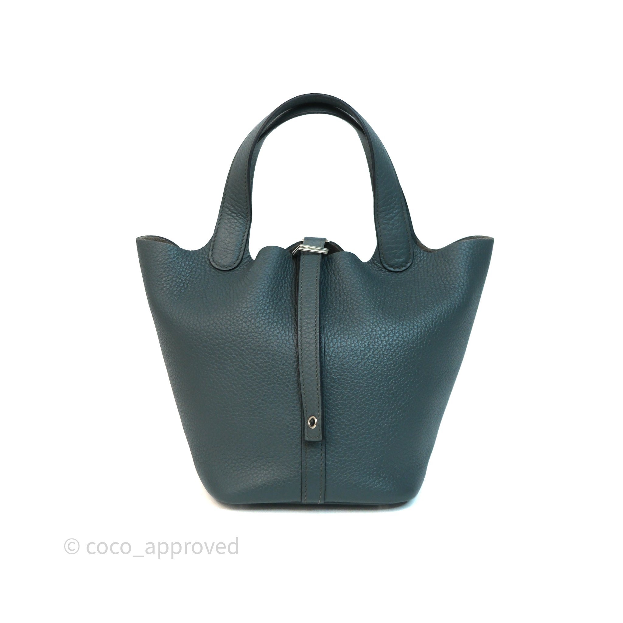 Hermès Picotin 18 Y7 Bleu Orage Clemence Palladium Hardware