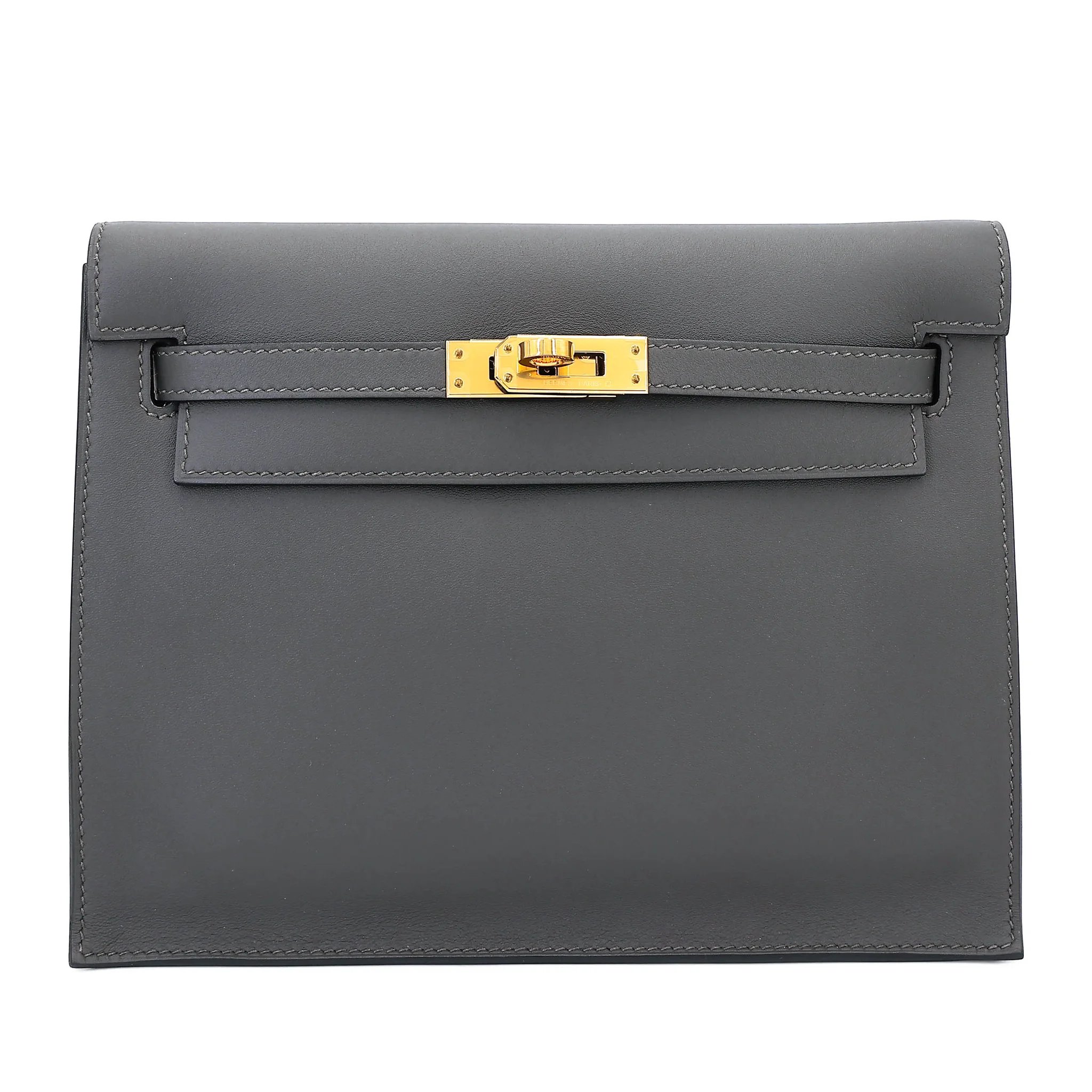 Hermes Kelly Danse Graphite (88) Swift Gold hardware U (2022)