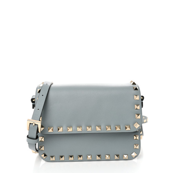 Valentino Garavani Vitello Rockstud Flap Crossbody Bag London Stone