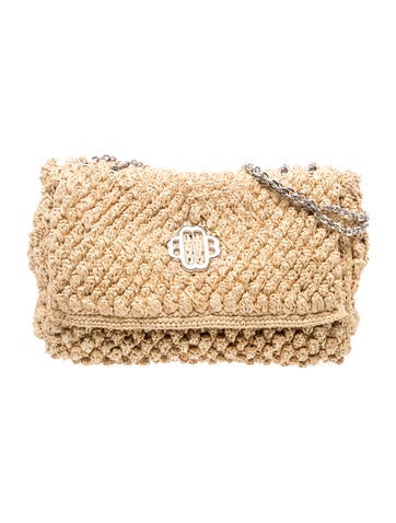 Maje Raffia Shoulder Bag