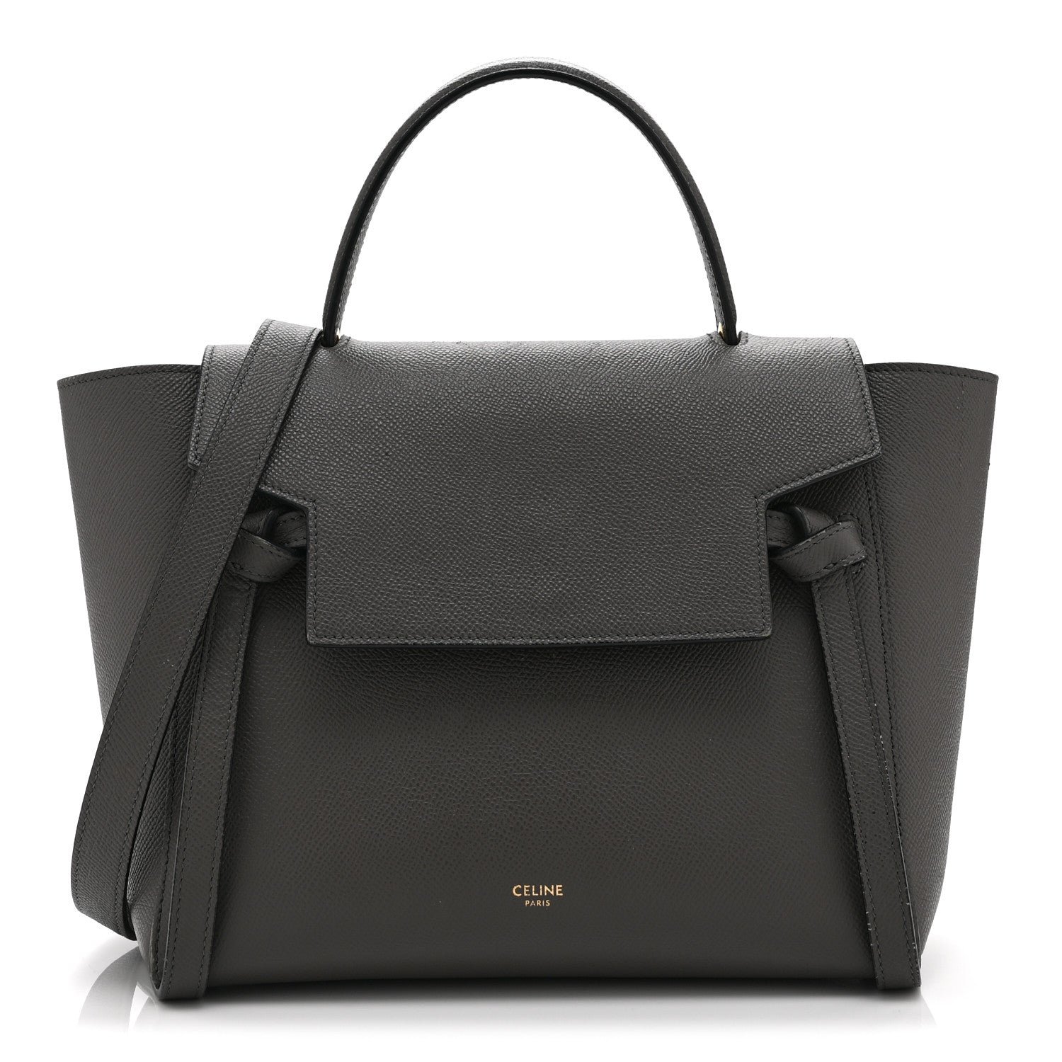 Celine Baby Grained Calfskin Micro Belt Bag Grey
