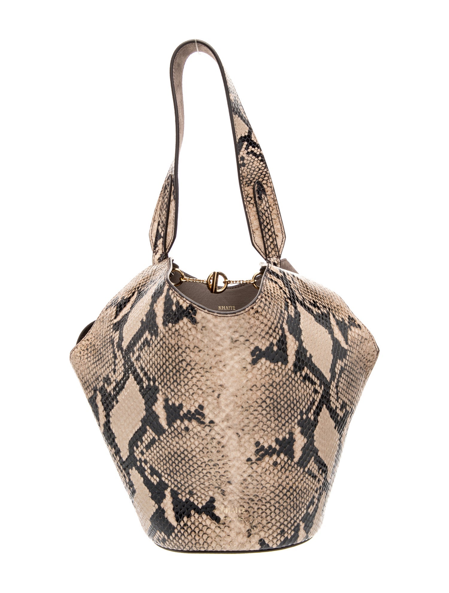 Snakeskin Lotus Tote Medium