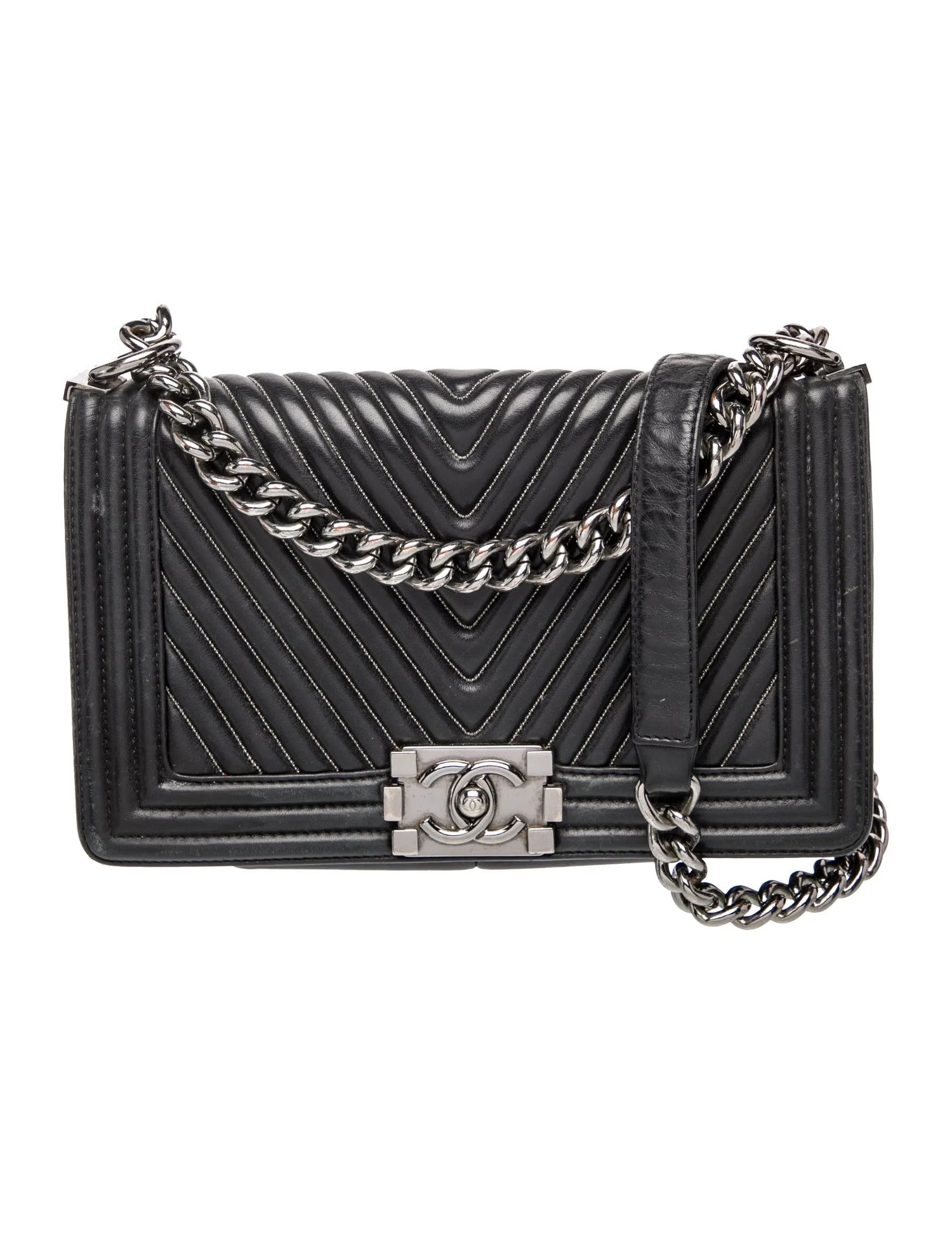 Medium Beaded Chevron Boy Bag