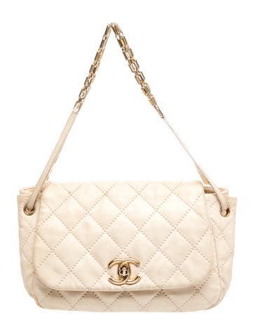Retro Chain Accordion Flap Bag