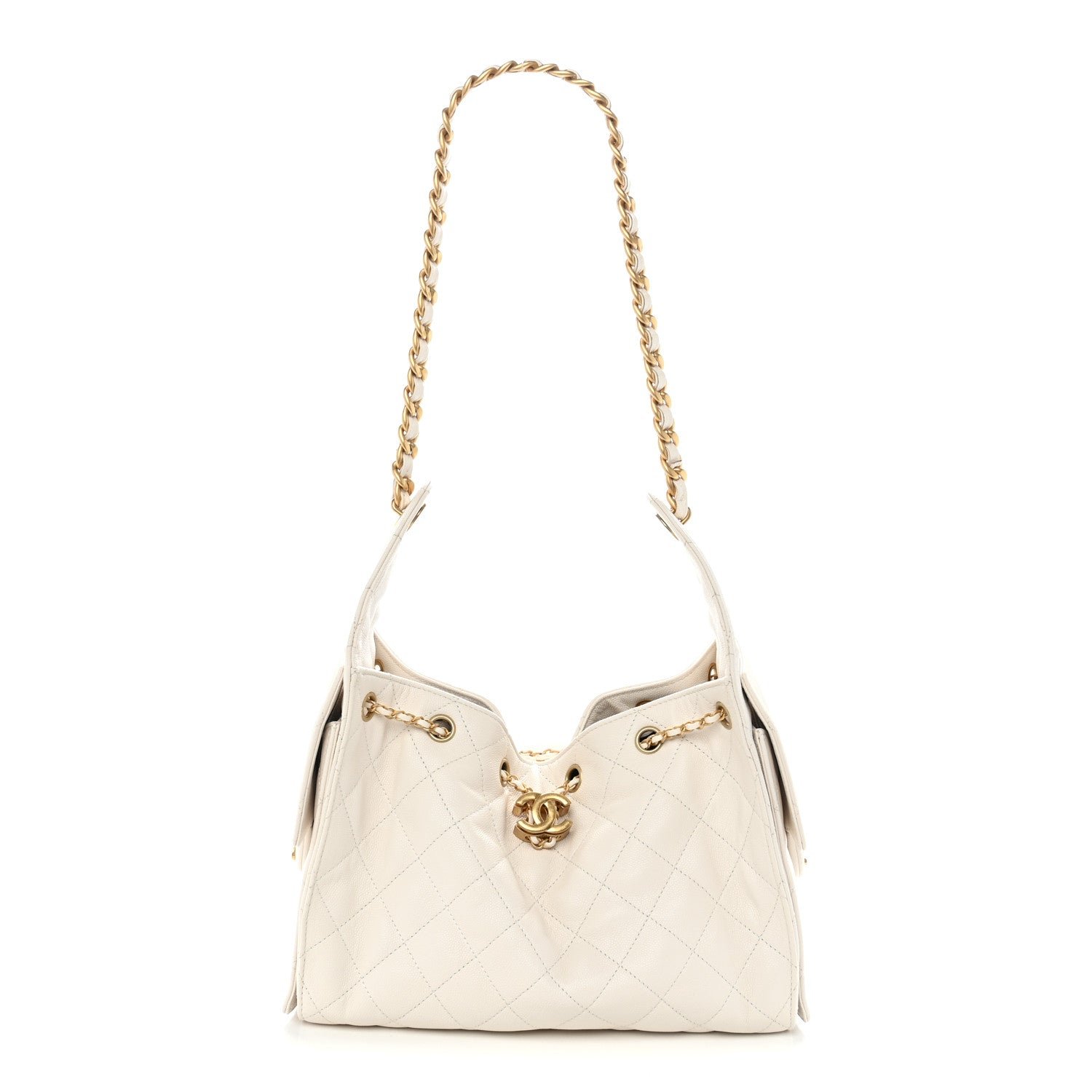 Chanel Caviar Quilted Small Chanel 25 Handbag White