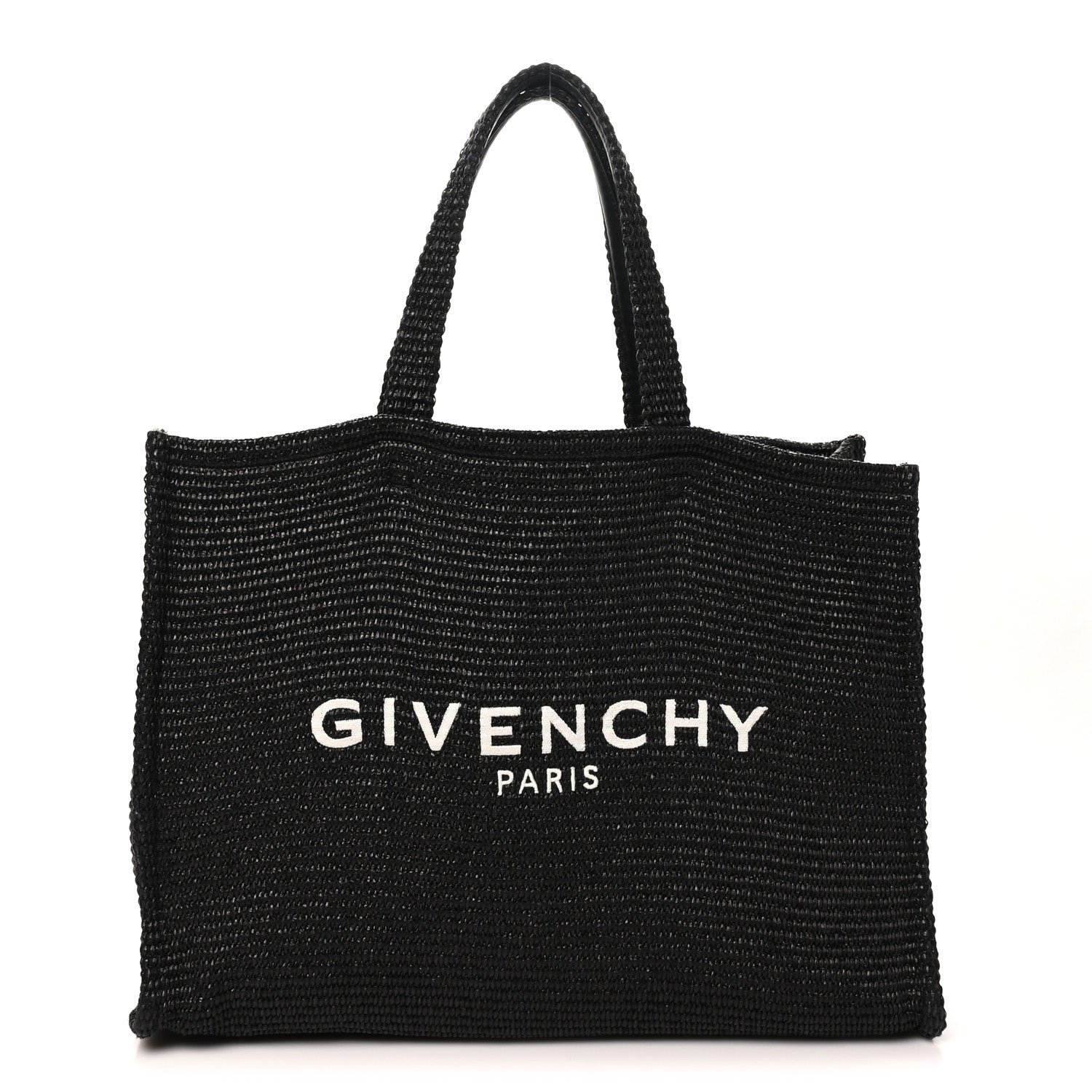 Givenchy Raffia Large G Shopping Tote Black