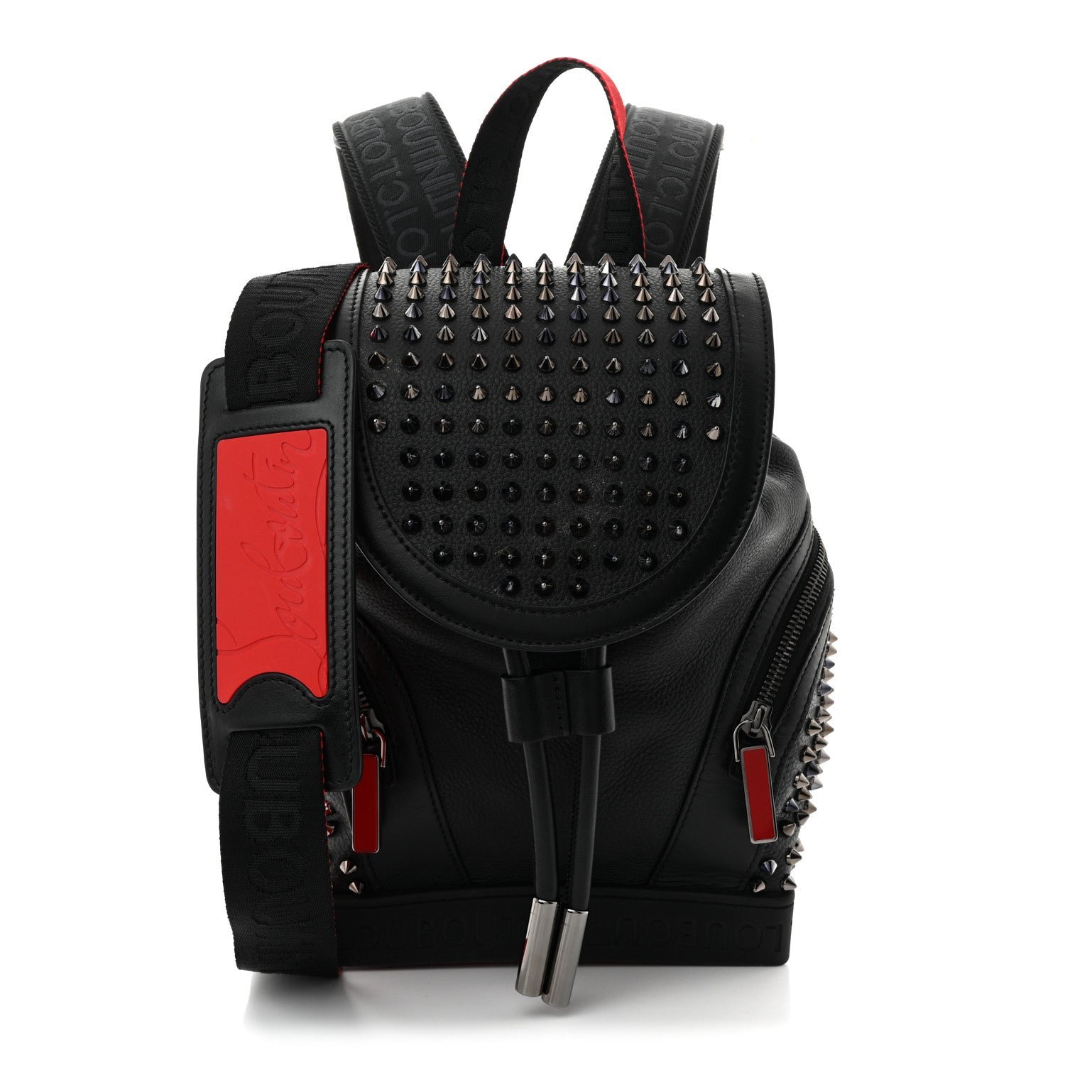 Christian Louboutin Christian Louboutin Calfskin Spiked Small Explorafunk Backpack Black