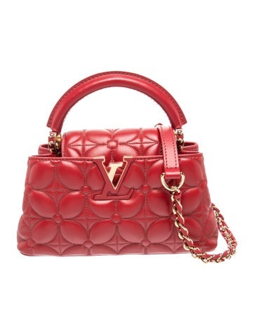 Leather East West Capucines Mini