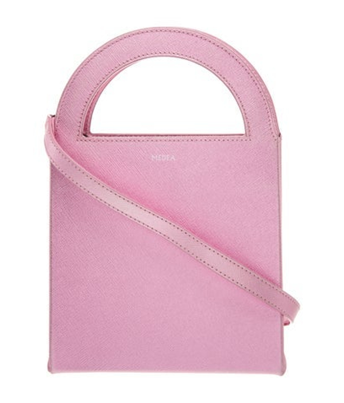 Medea Saffiano Leather Top Handle Bag