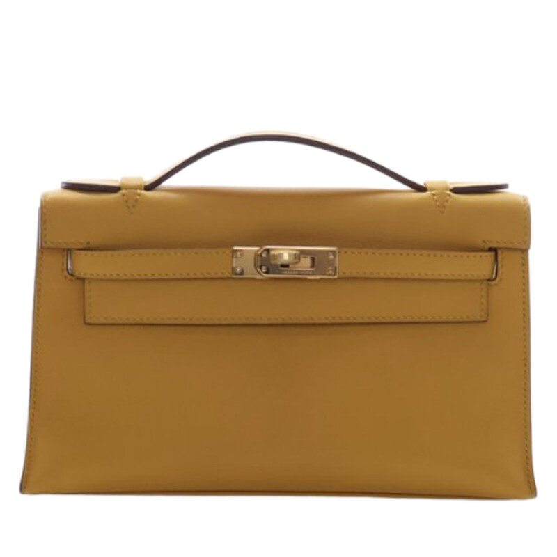 Jaune Ambre Swift Kelly Pochette Gold Hardware, 2018
