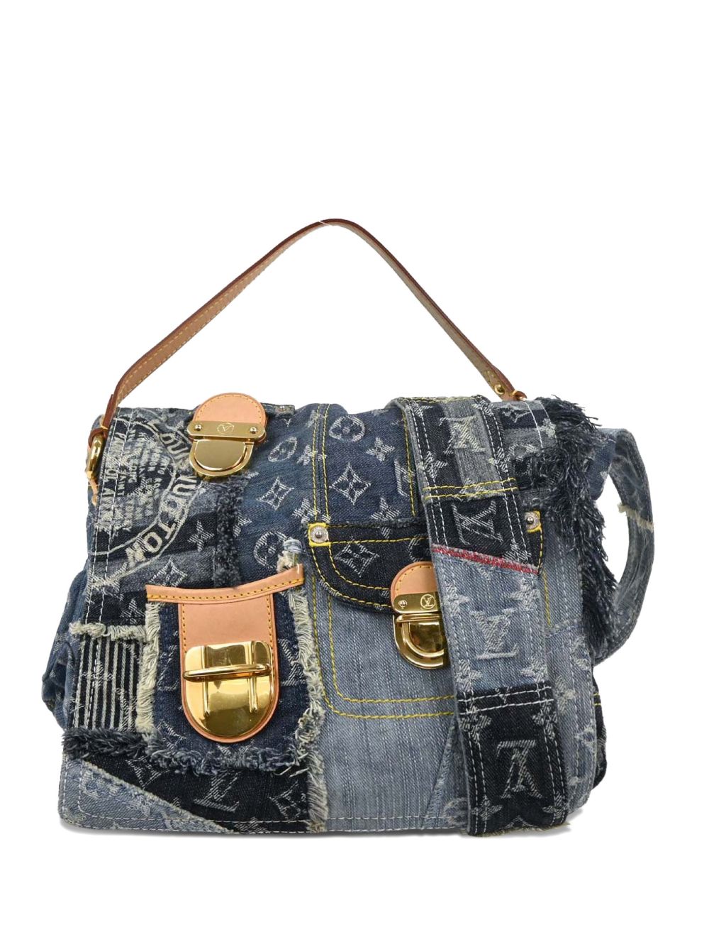 2007 Postie Monogram patchwork shoulder bag