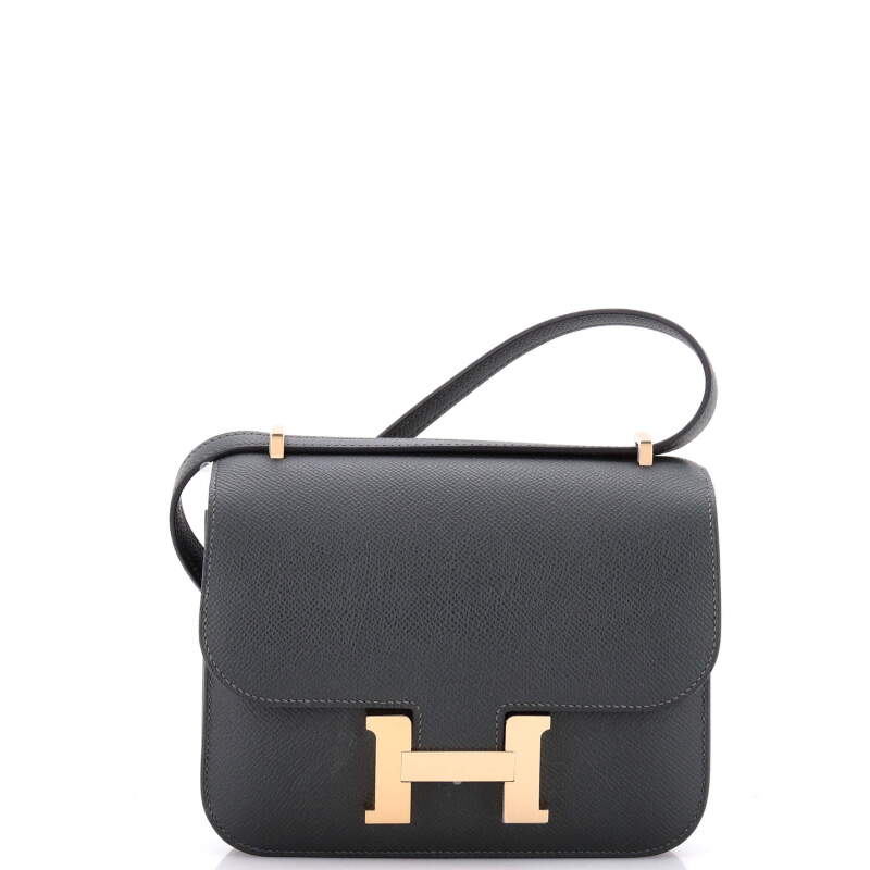 Black Epsom Mini Constance 18 Gold Hardware, 2024