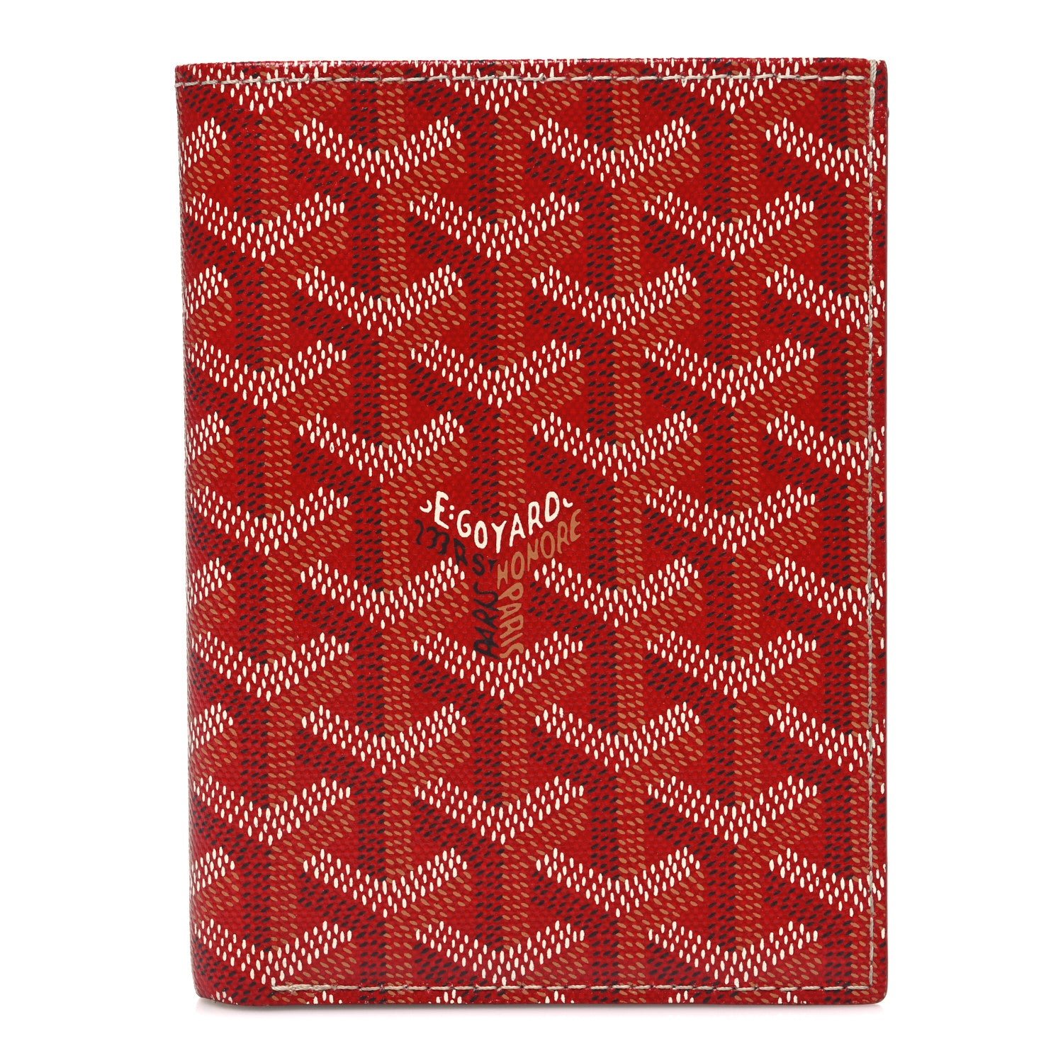 Goyard Goyard Goyardine Grenelle Passport Wallet Red