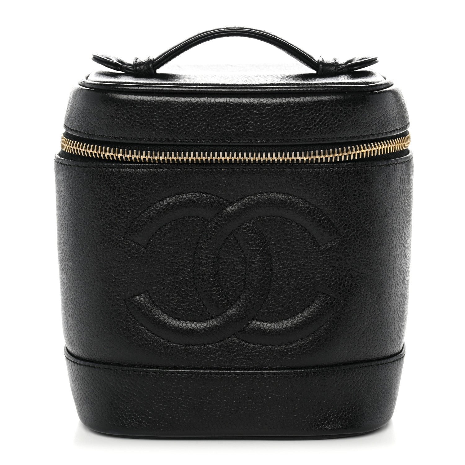 Chanel Caviar Vanity Cosmetic Case Black