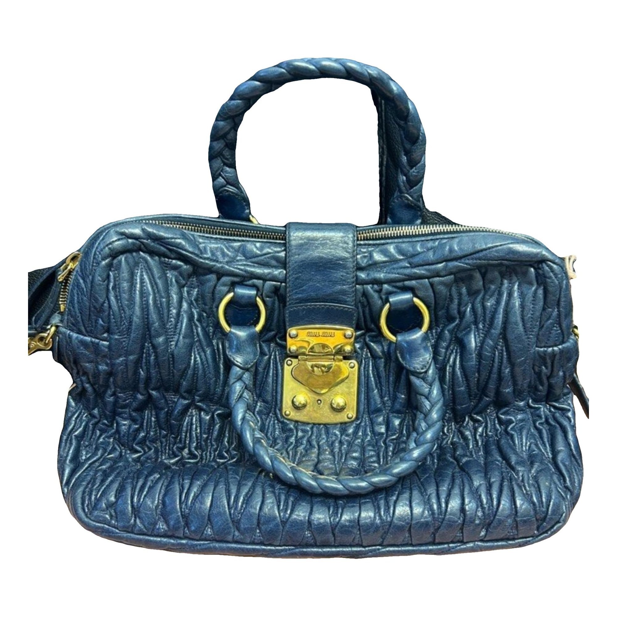 Matelassé leather handbag