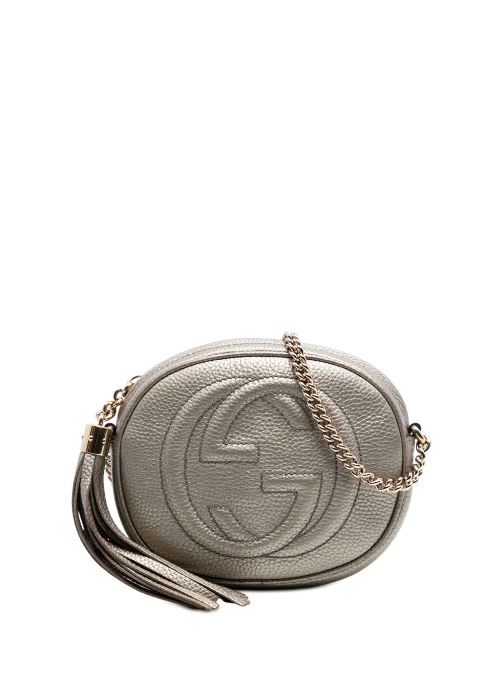 2016-2026 Mini Metallic Pebbled Calfskin Soho Chain crossbody bag