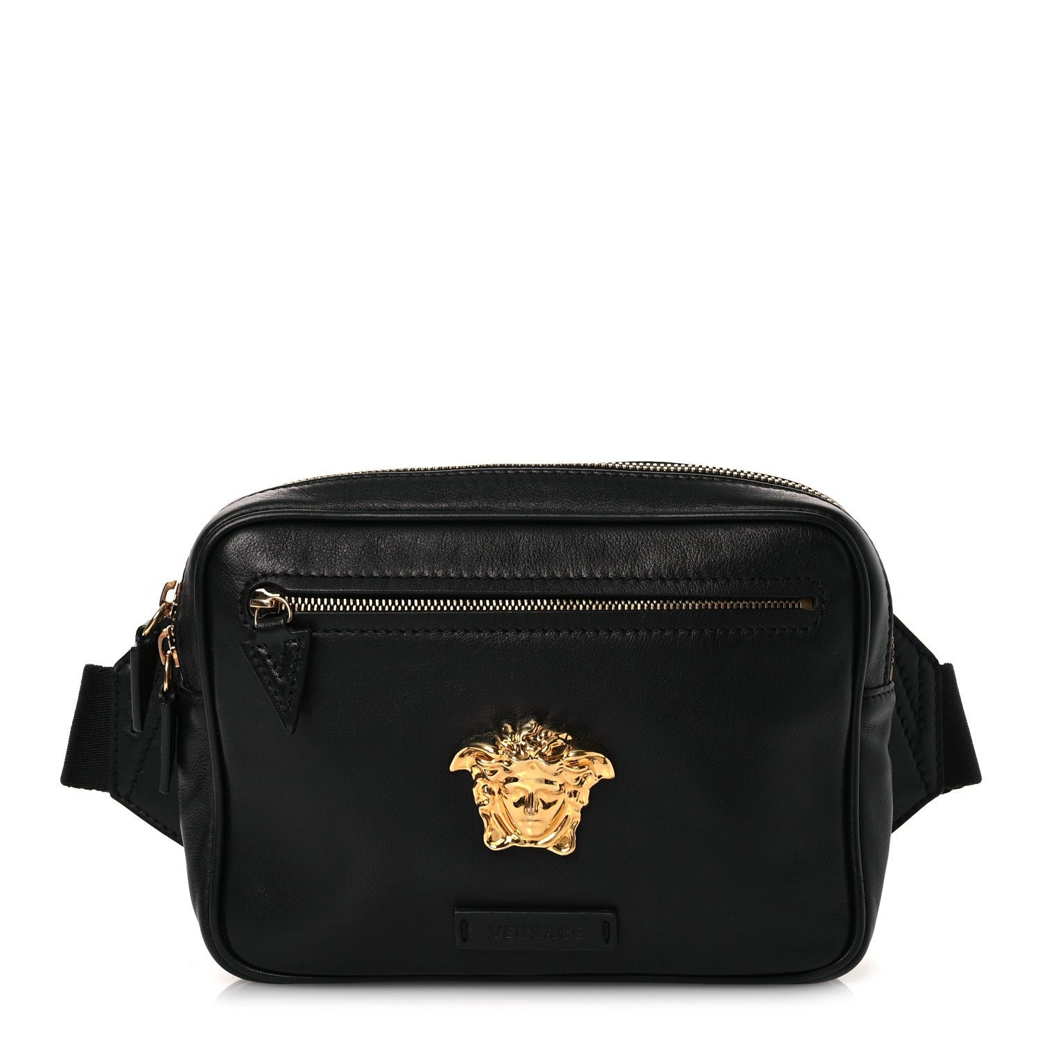 Versace Calfskin La Medusa Belt Bag Black