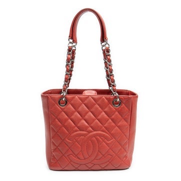 Leather Petite Shopping Tote