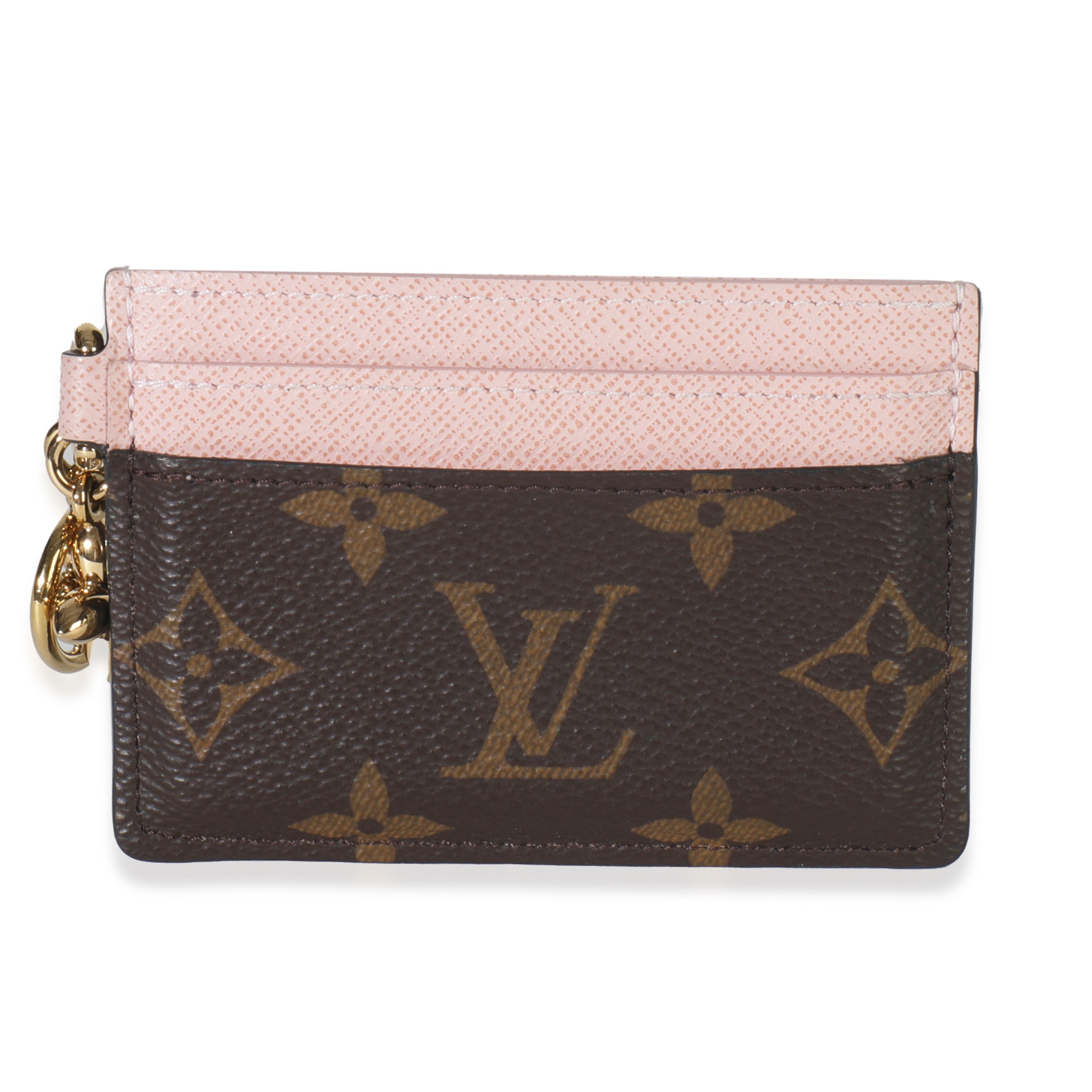 Louis Vuitton Rose Ballerine Monogram Canvas LV Charms Card Holder