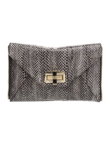 Embossed Leather Clutch