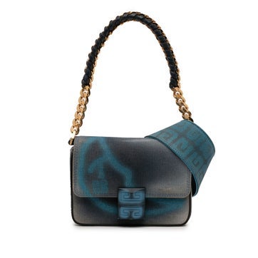 Chito Small 4G Graffiti Effect Canvas and Leather Satchel