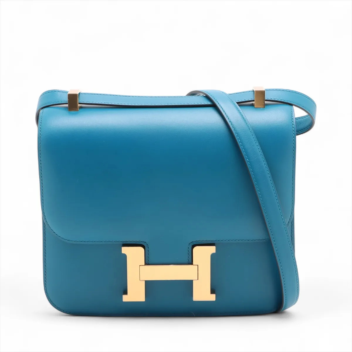 Hermès Constance 3 24 Veau Tadelakt Blue izmir Gold Metal Fittings